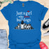Just a girl who loves bulldogs - V1 - Girl with Dogs T-Shirt
